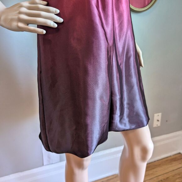NWT Vintage Y2K Jump Mini Dress Red Satin Strapless Party Ombre Size 3 - Picture 7 of 11